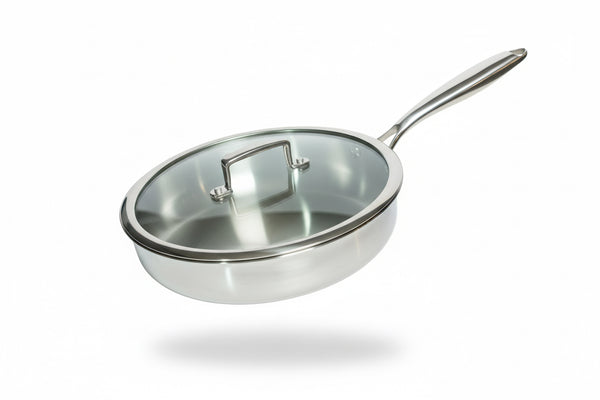 RichieDiamond 26 cm Deep Chef Pan with Glass Lid